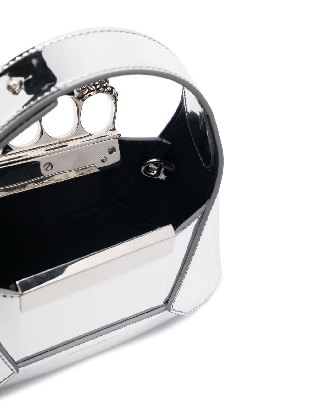metallic Jewelled Hobo mini bag - 5