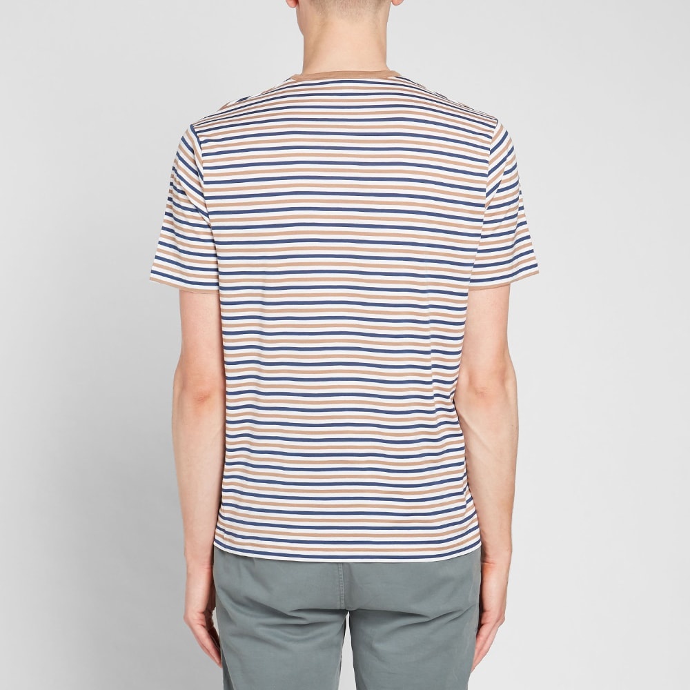 Sunspel English Stripe Contrast Rib Tee - 4