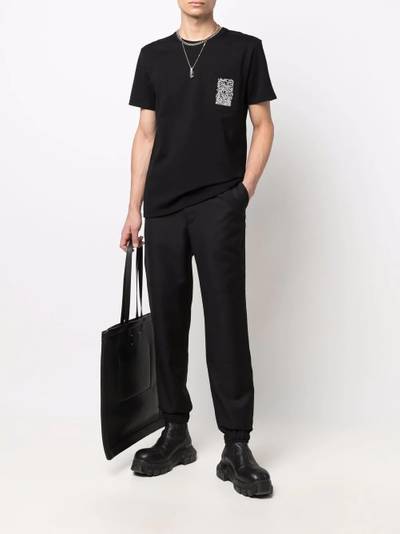 Alexander McQueen high-waisted cotton track trousers outlook