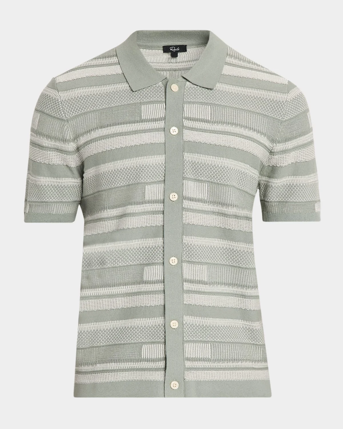Men's Henri Cotton Patchwork Short-Sleeve Shirt - 1