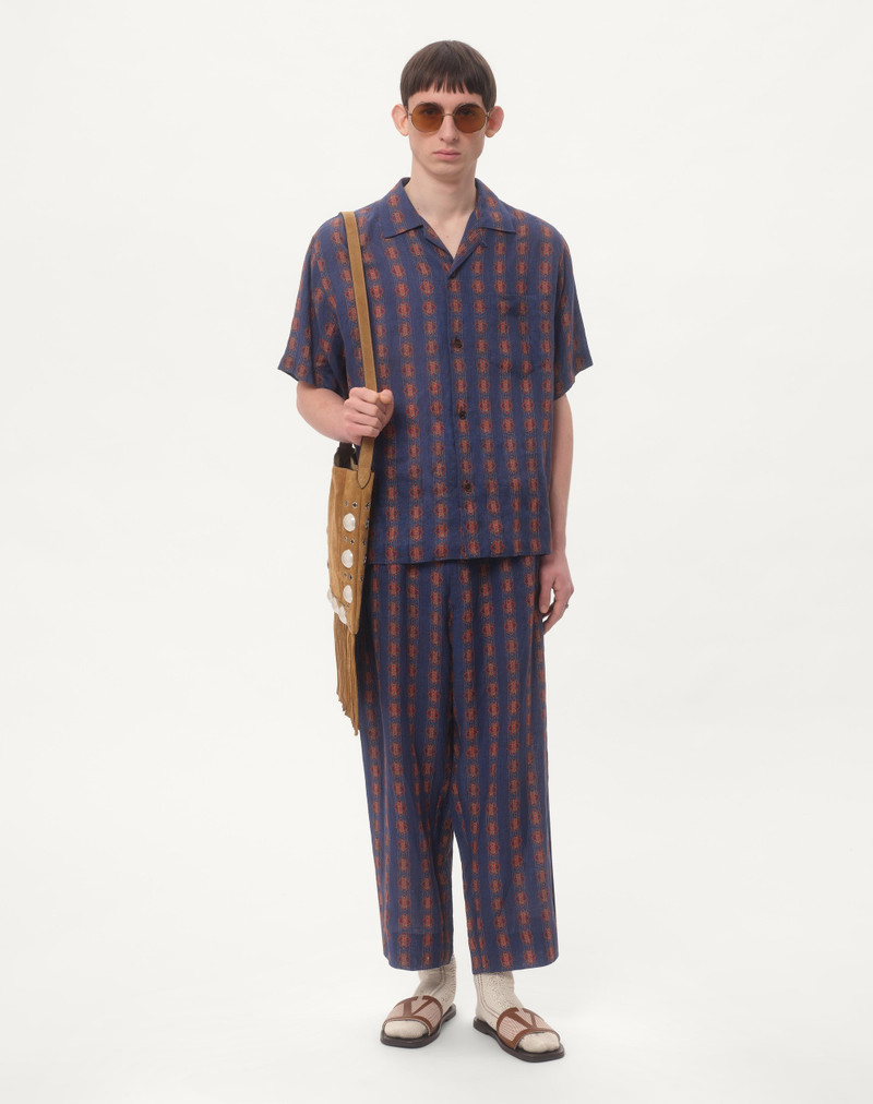 Valentino LINEN BOWLING SHIRT WITH VOYAGE IMAGINAIRE PRINT outlook