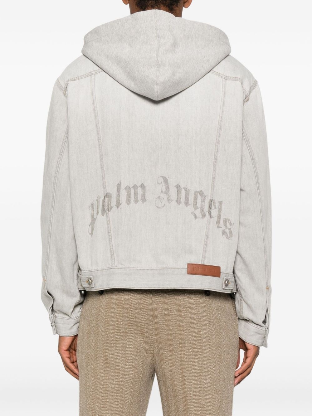 hooded denim jacket - 4