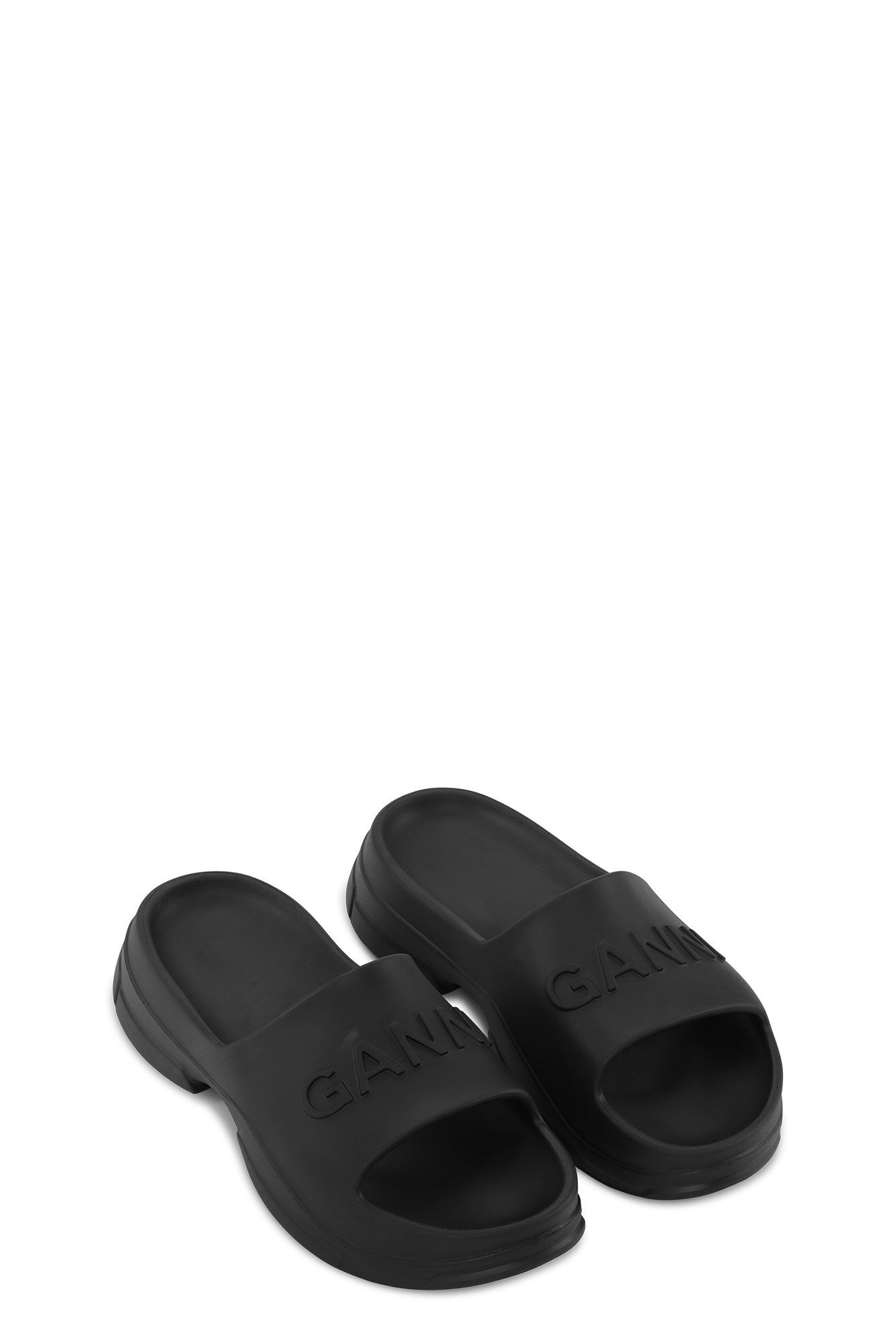 BLACK POOL SLIDE SANDALS - 2