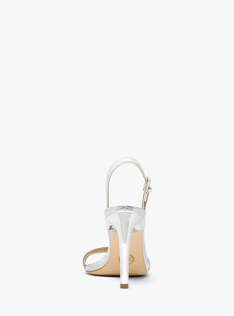 Kasia Crackled Metallic Leather Sandal 3