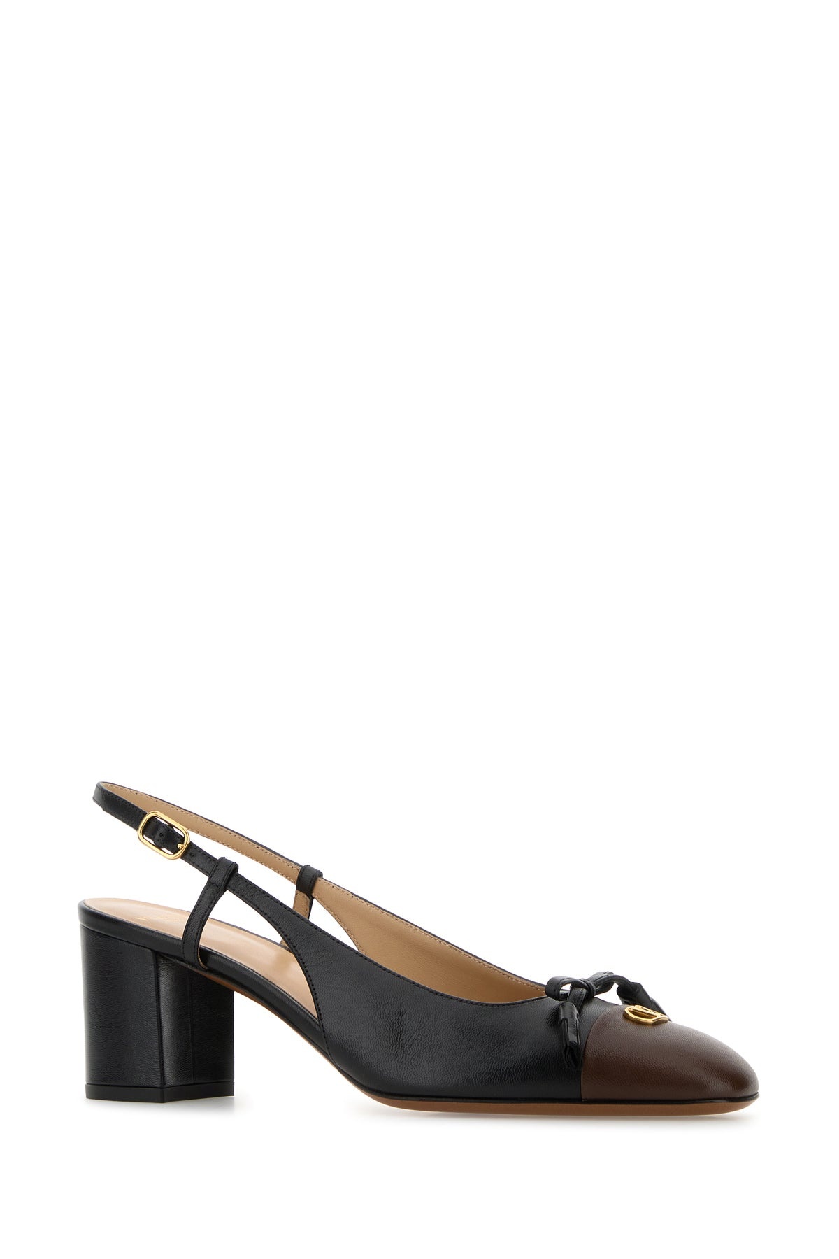Black leather VLogo Signature pumps - 2
