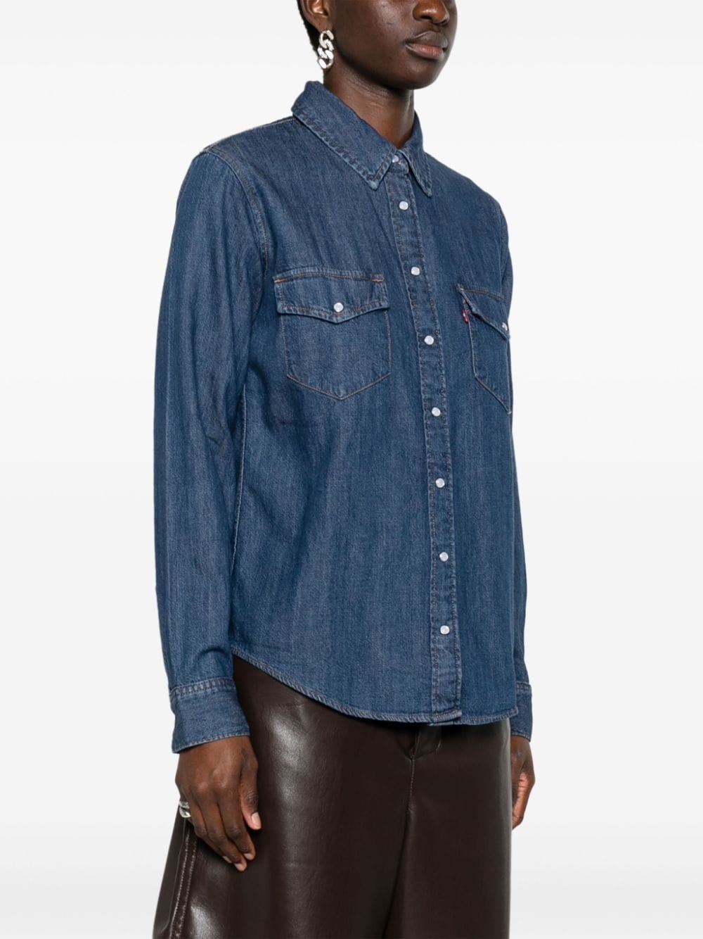 long-sleeve denim shirt - 3