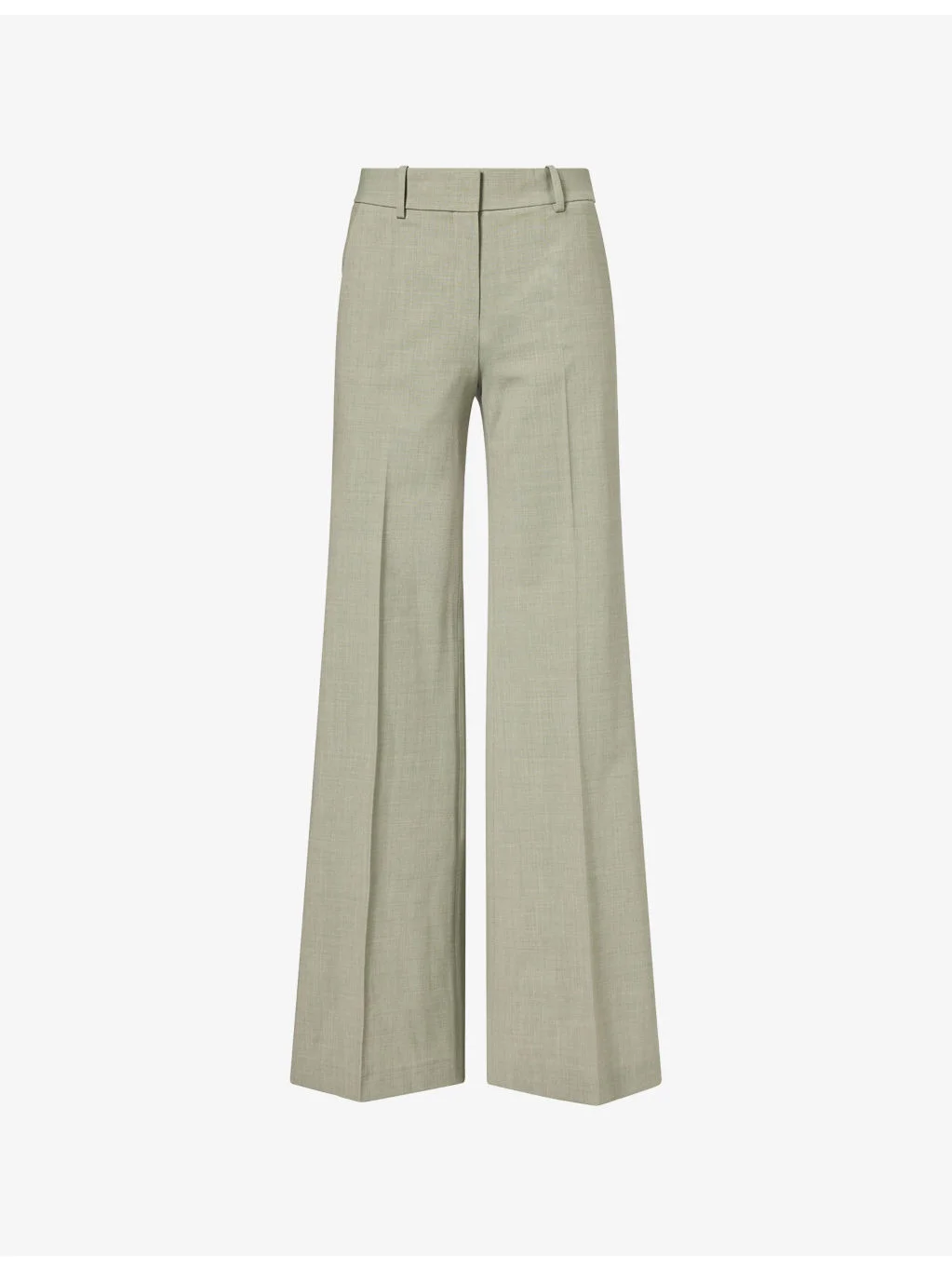 Fluid Flare Wide-Leg Wool Trousers - 1