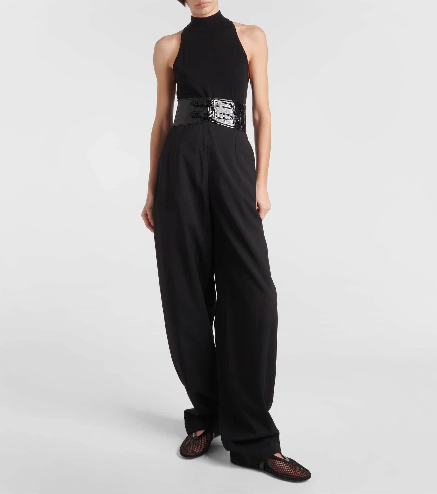 High-rise wool wide-leg pants - 2