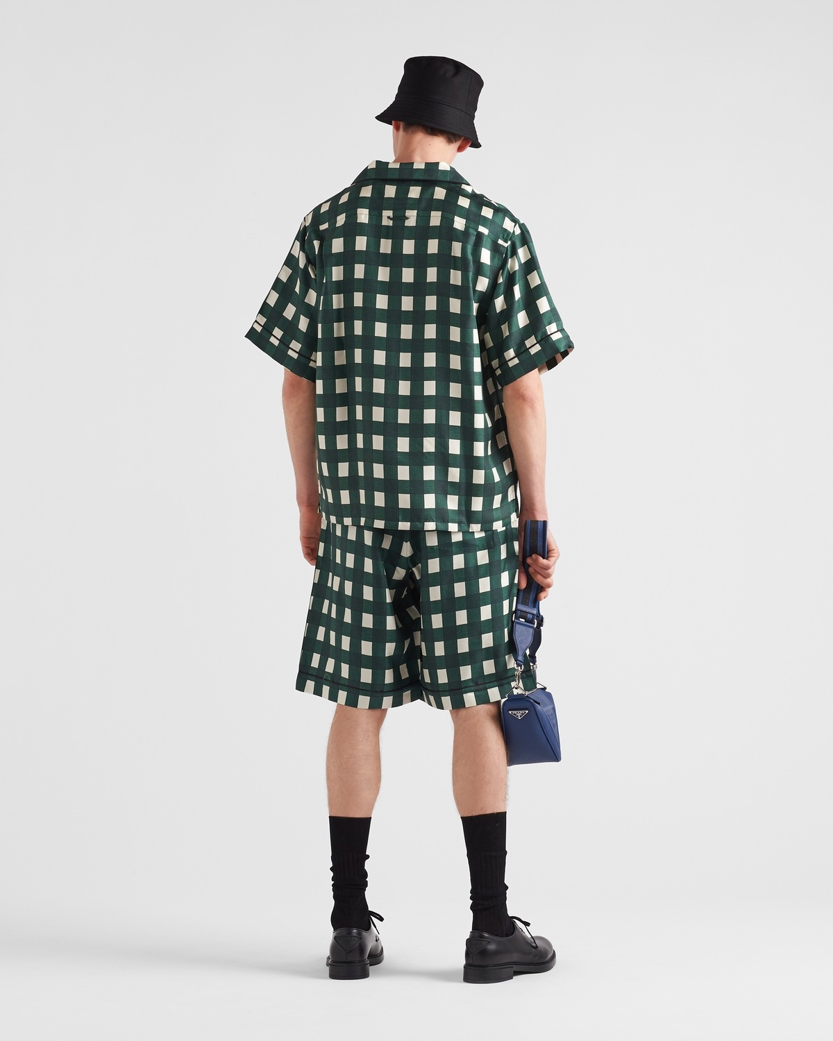 Printed silk Bermuda shorts - 5