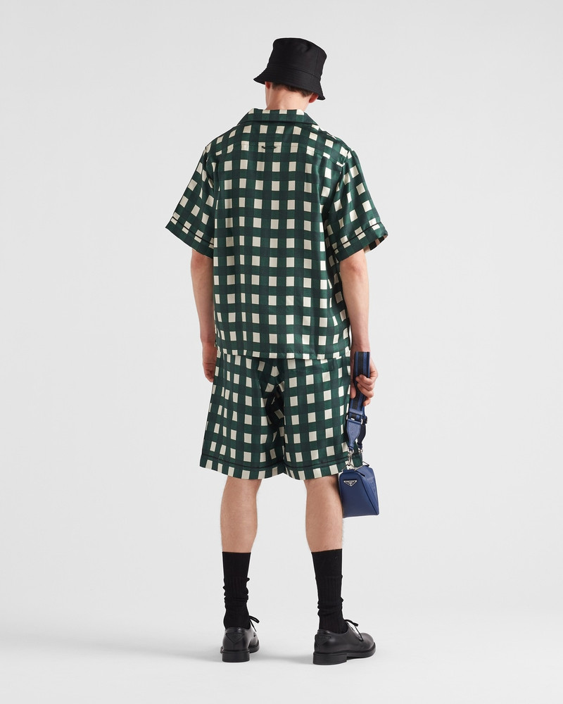 Printed silk Bermuda shorts 5