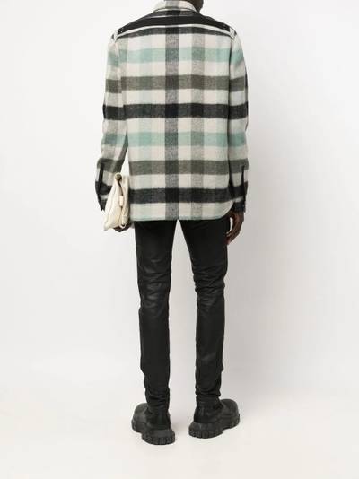 Rick Owens plaid-check print overshirt jacket outlook