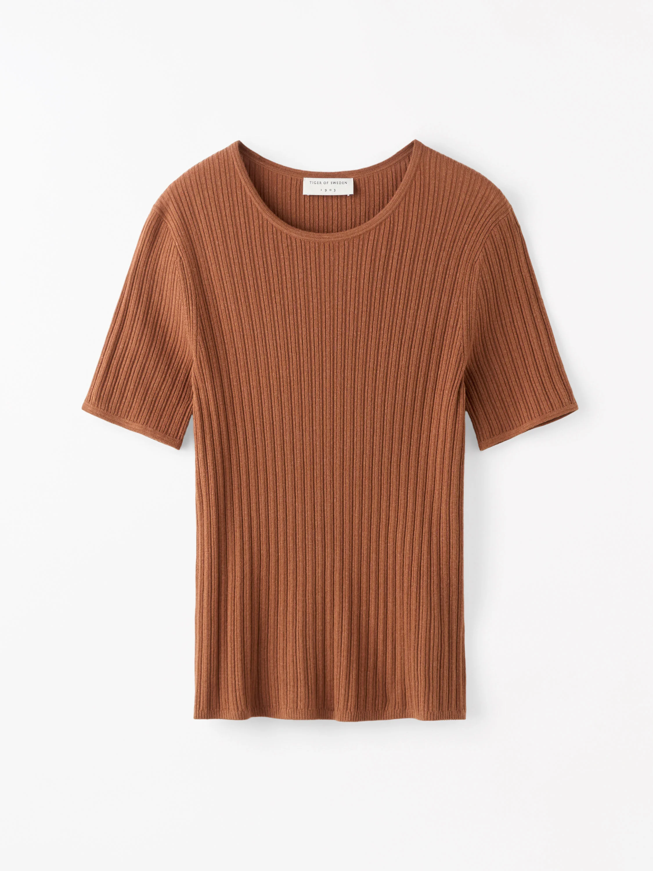 Mae Knitted Ribbed T-shirt - 1