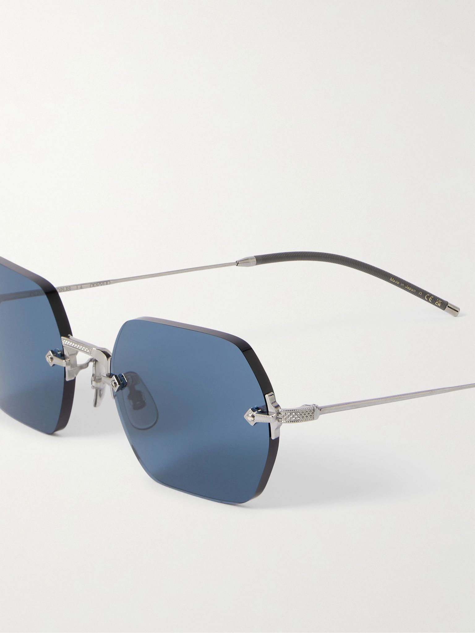 TK-13 Round-Frame Rimless Silver-Tone Sunglasses Silver - 3