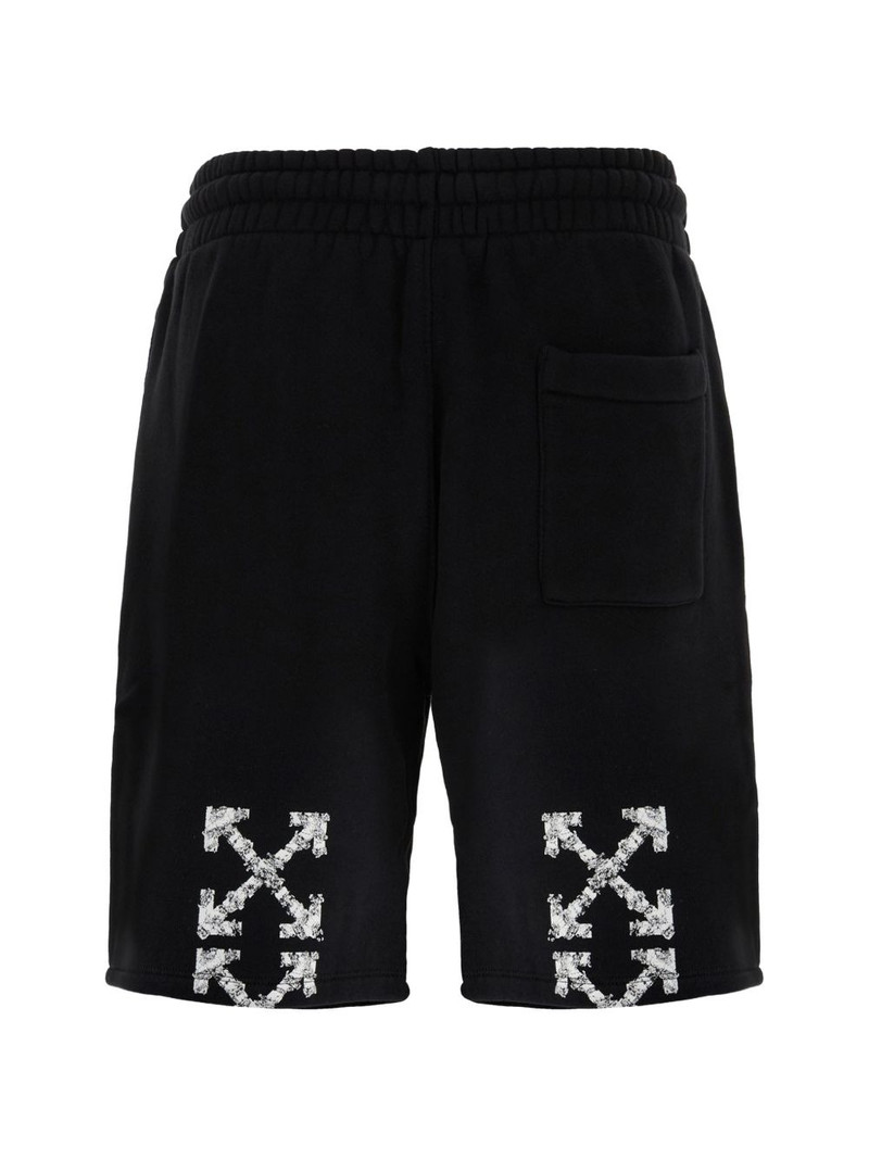 Off-White logo drawstring track shorts outlook