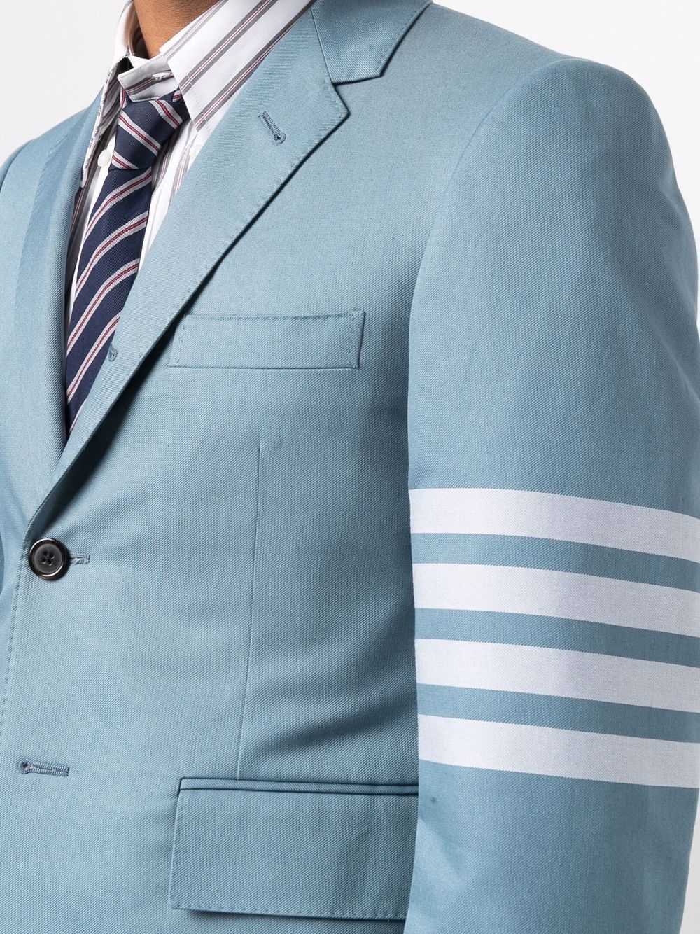 4-Bar stripe single-breasted blazer - 5