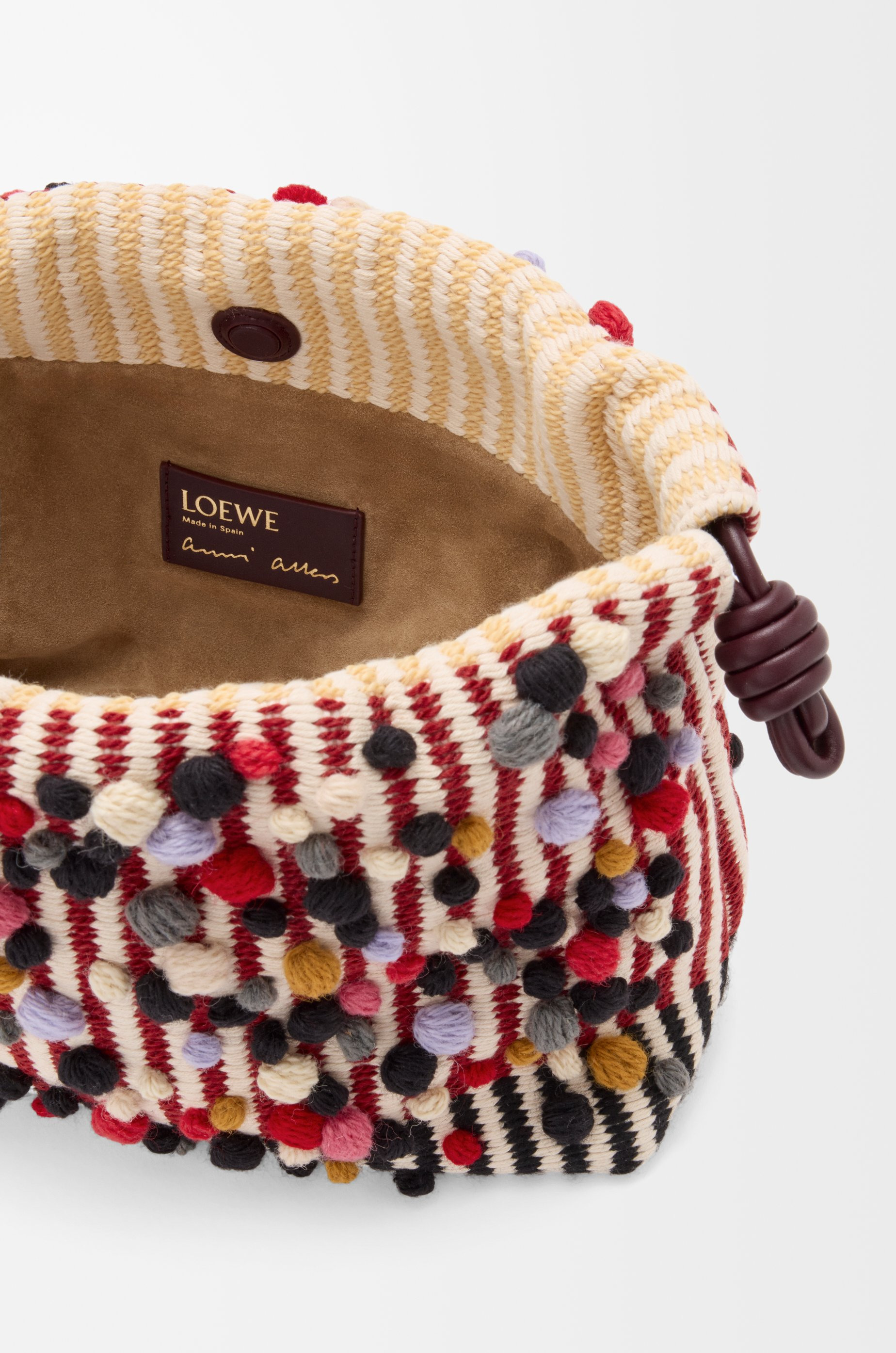 Medium Flamenco purse in embroidered textile - 10