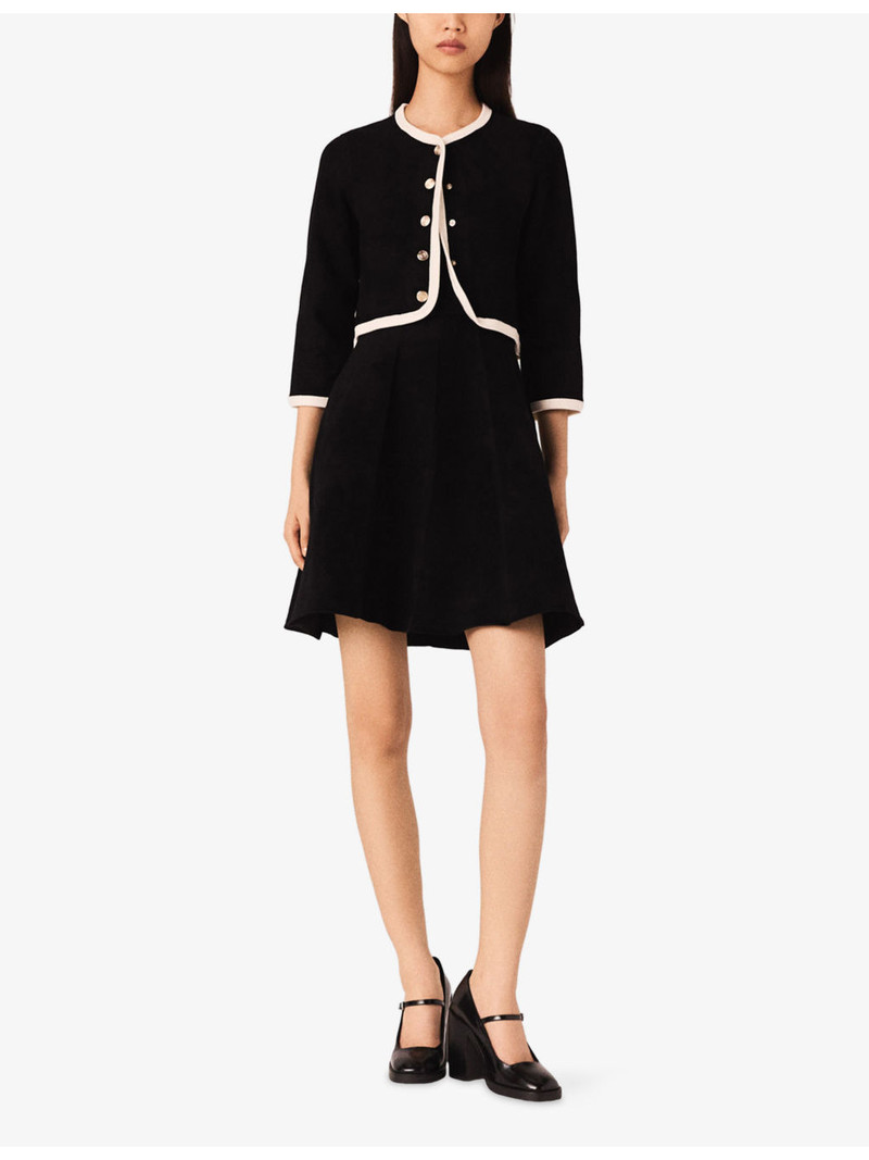 maje Two-in-One Velvet Mini Dress outlook