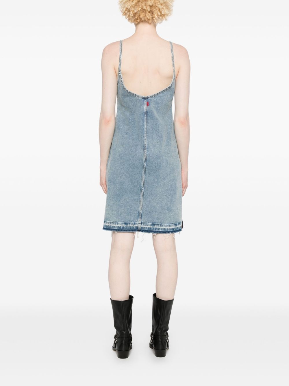 stretch denim mini dress - 4