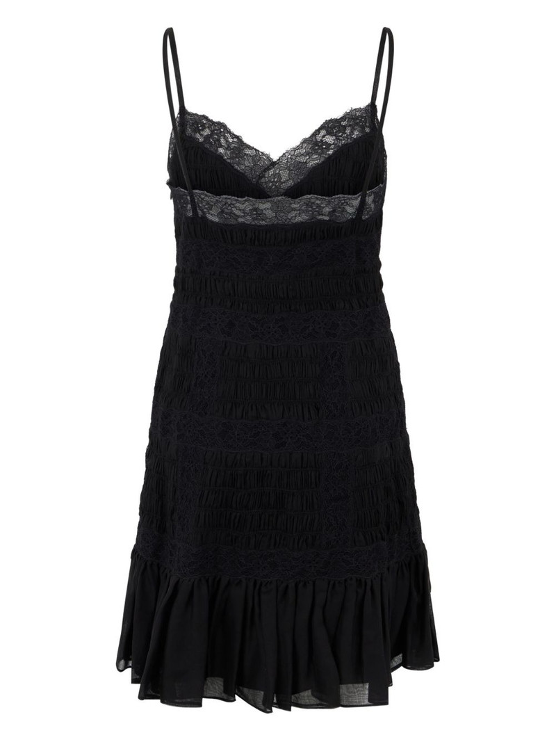 Valentino lace-trim ruffled dress outlook