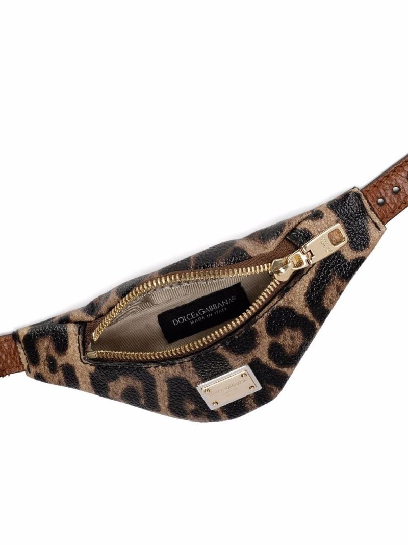 leopard print wrist bag - 5