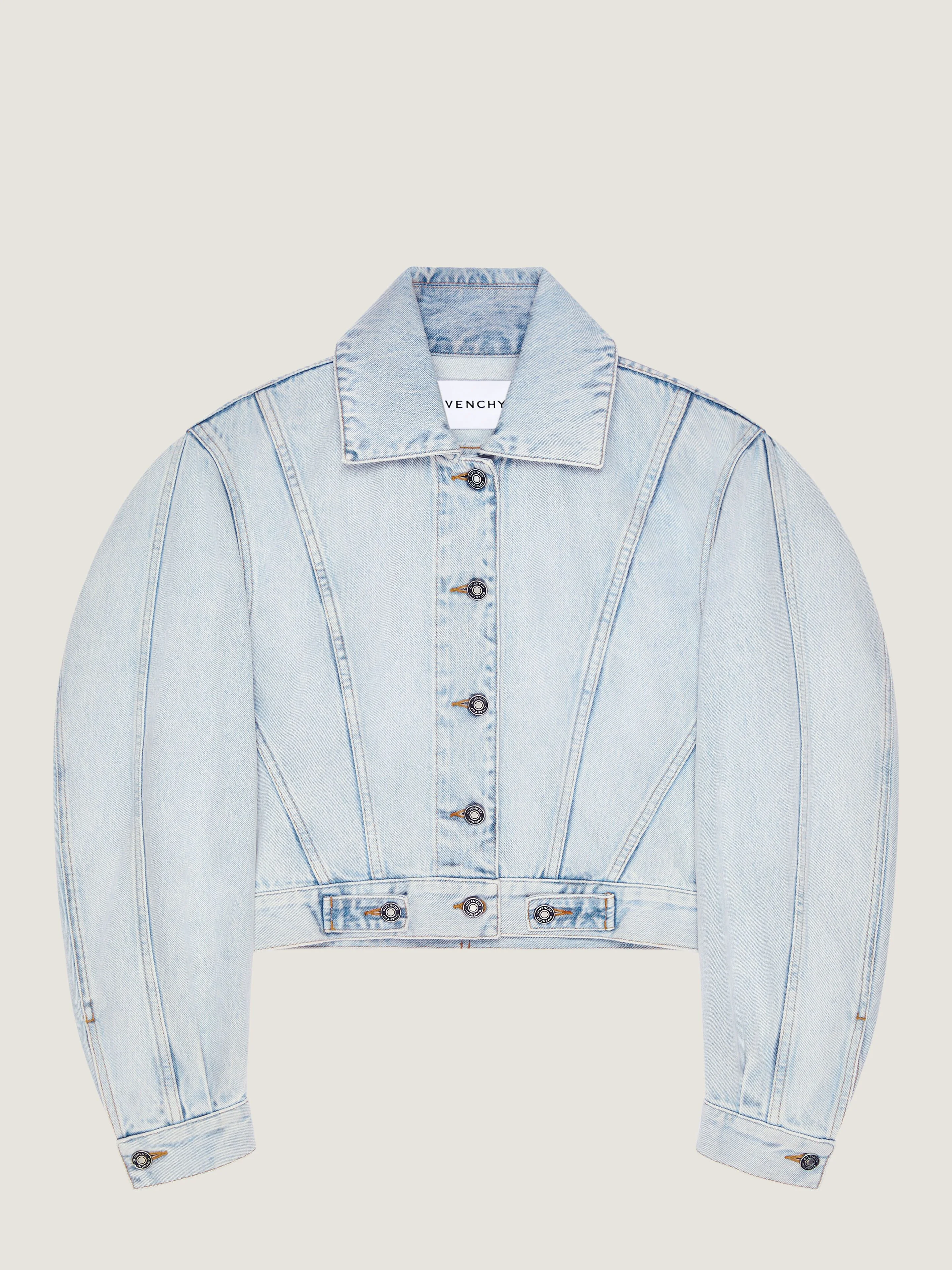 BACK-TO-FRONT COCOON JACKET IN LIGHT BLUE DENIM - 1