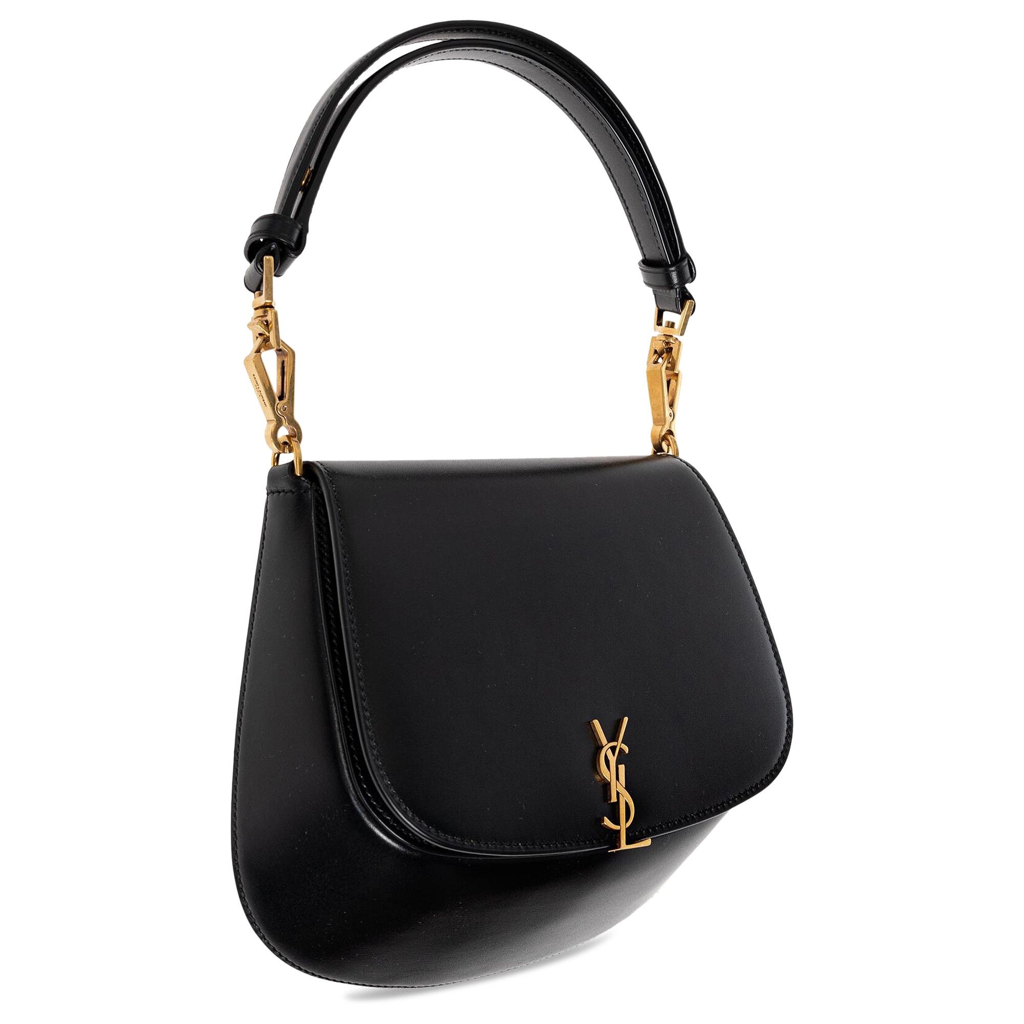 Saint Laurent Voltaire Leather Top Handle 'Black' - 3