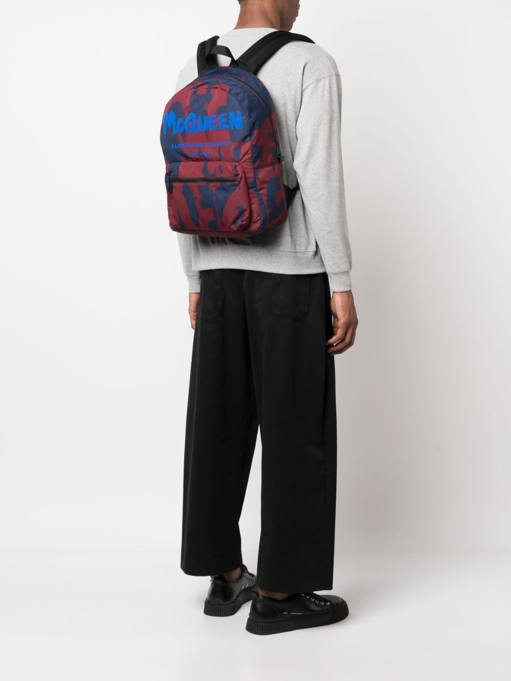 graffiti logo-print backpack - 2