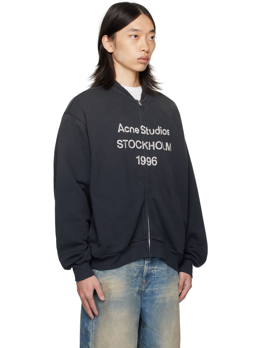 Black Zip Logo Sweatshirt - 2