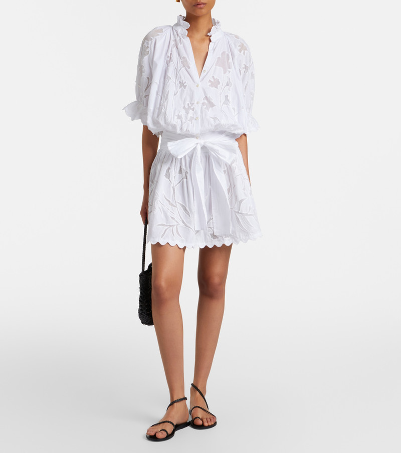 juliet dunn Embroidered cotton minidress outlook
