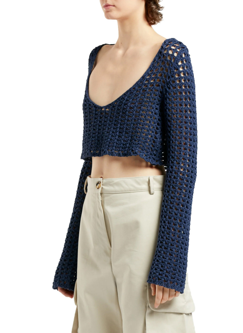Elleme Crochet Top Navy outlook