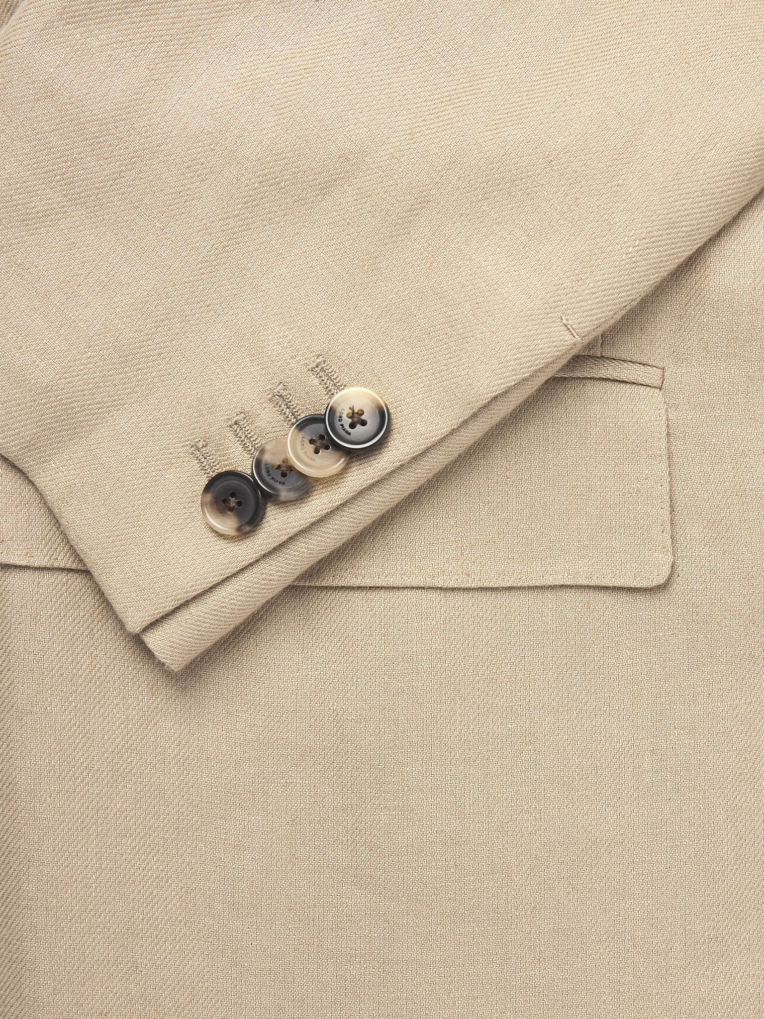 Linen Suit Jacket Beige - 4
