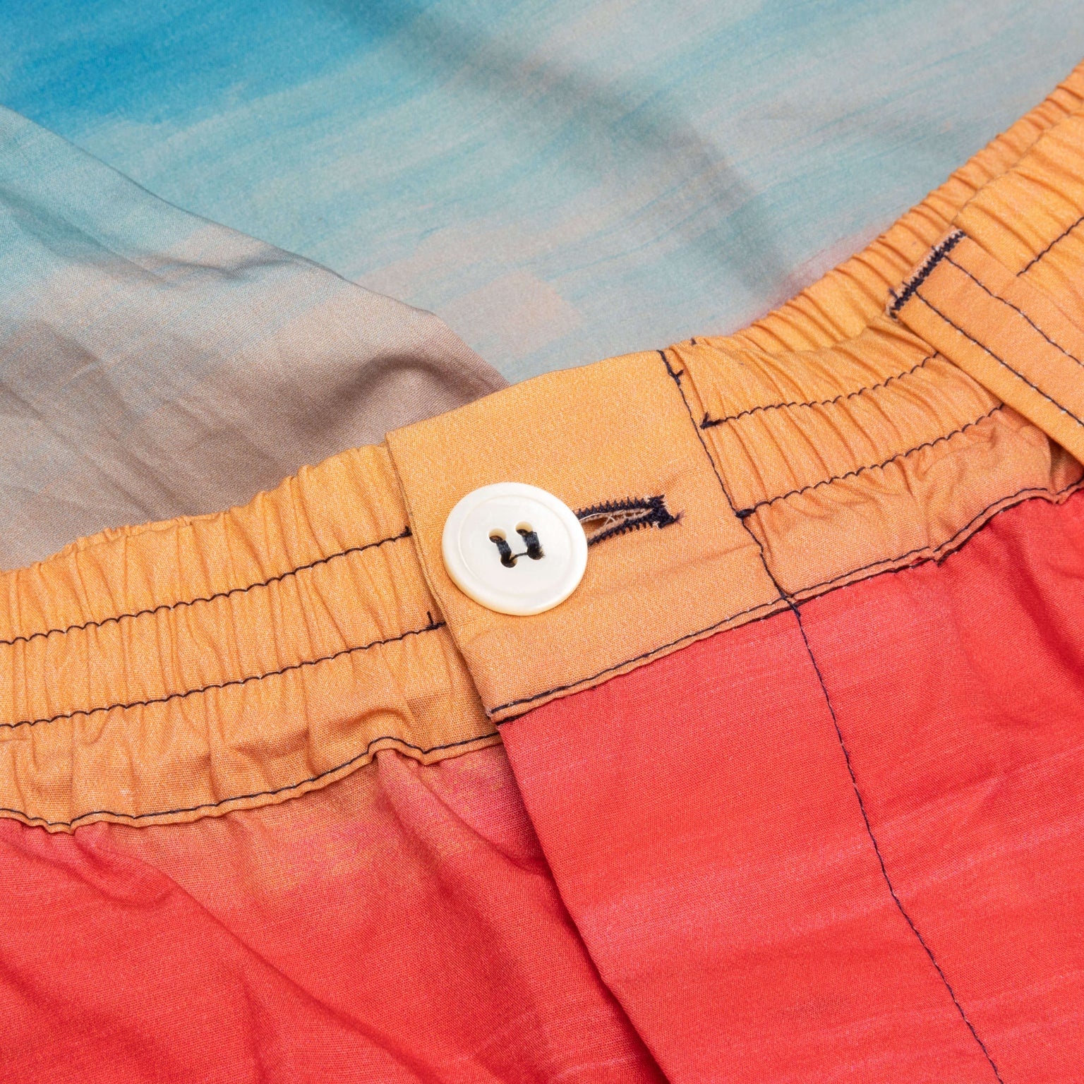 POPLIN STRETCH WAIST SHORTS - MULTICOLOR - 3