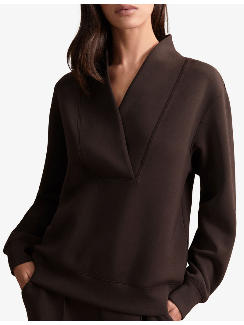 Annabel Shawl-Neck Long-Sleeve Jersey Top 3
