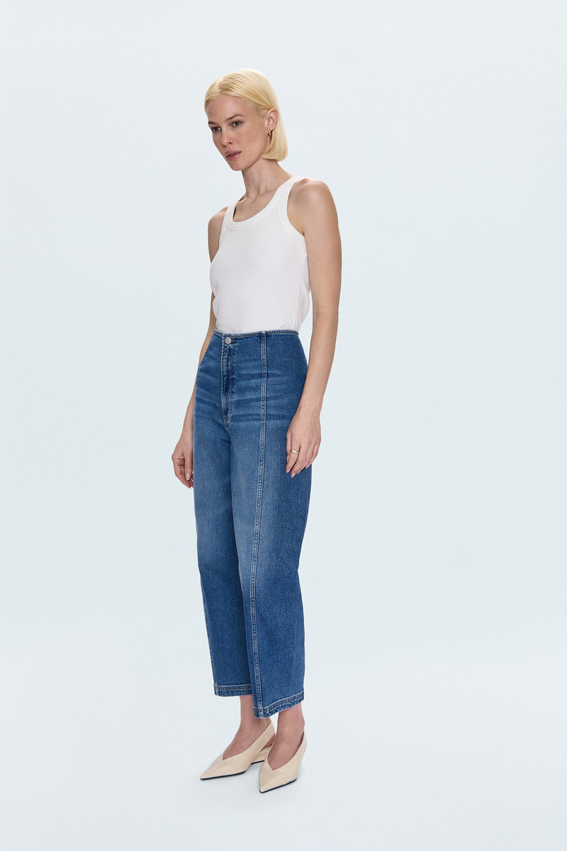 BLAIR HIGH RISE SEAMED BARREL JEAN - SOHO 3