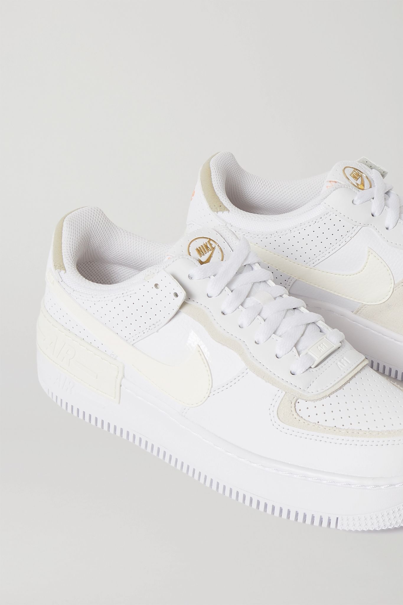 Air Force 1 Shadow suede-trimmed leather sneakers - 4