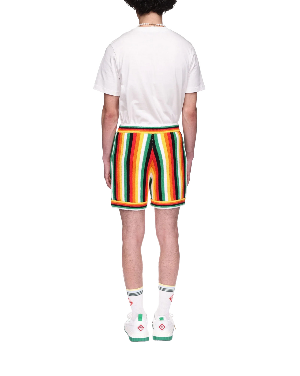 Striped Towelling Shorts - 4