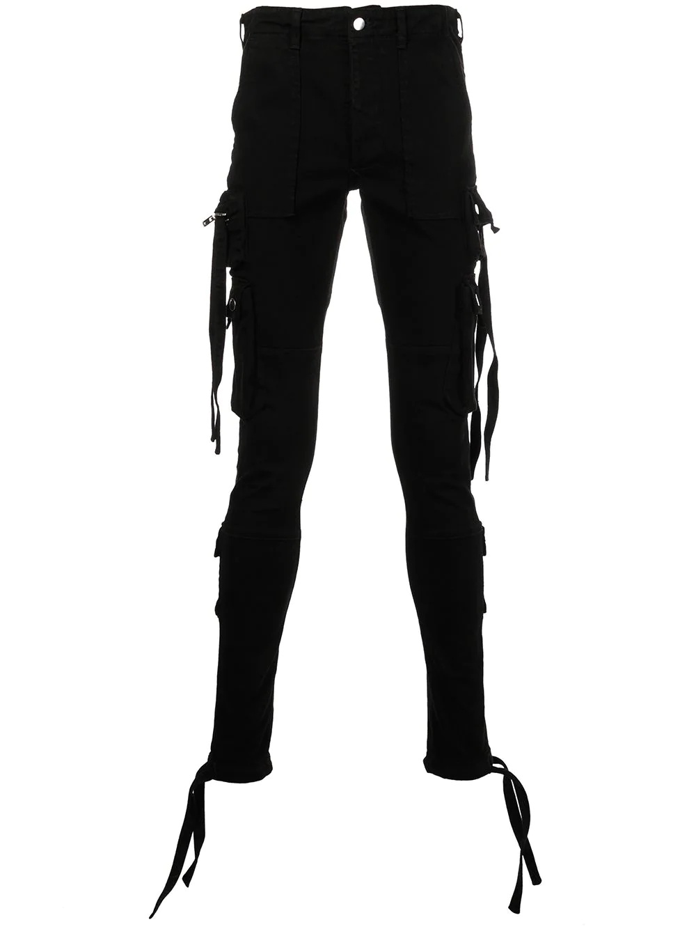 draped-strap cargo trousers - 1