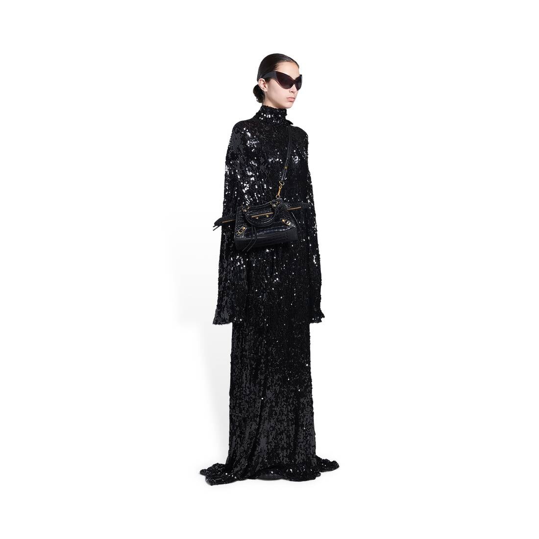 Women's Neo Classic Xs Handbag Crocodile Embossed in Black - 2