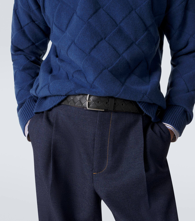 Bottega Veneta Intrecciato leather belt outlook
