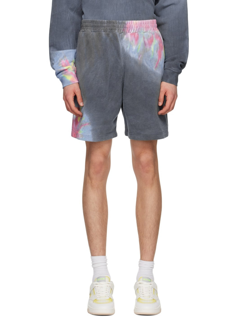Gray Tie-Dye Shorts 1
