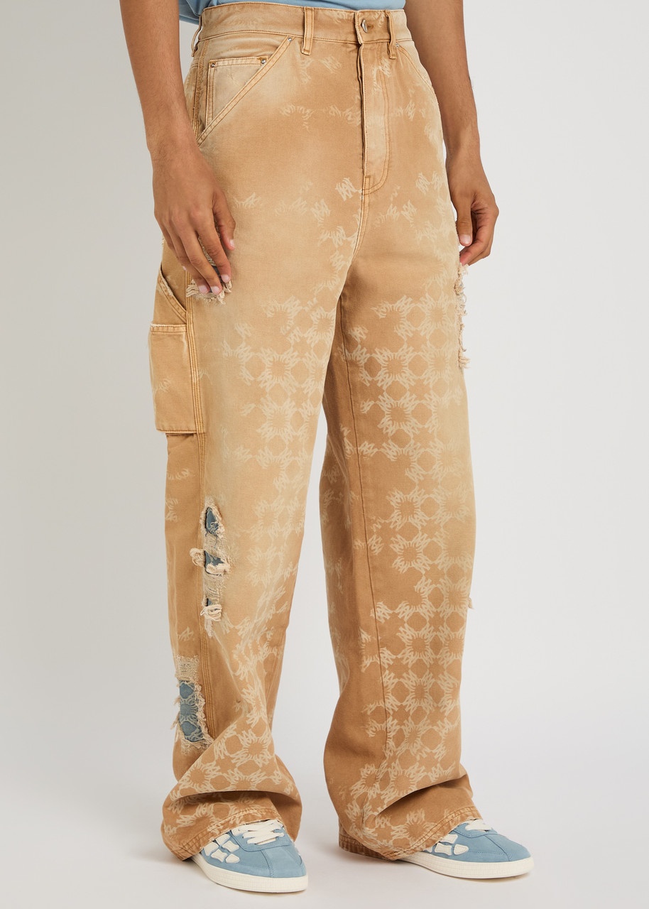 Amiri Denim Repair Logo Wide-leg Jeans - 2