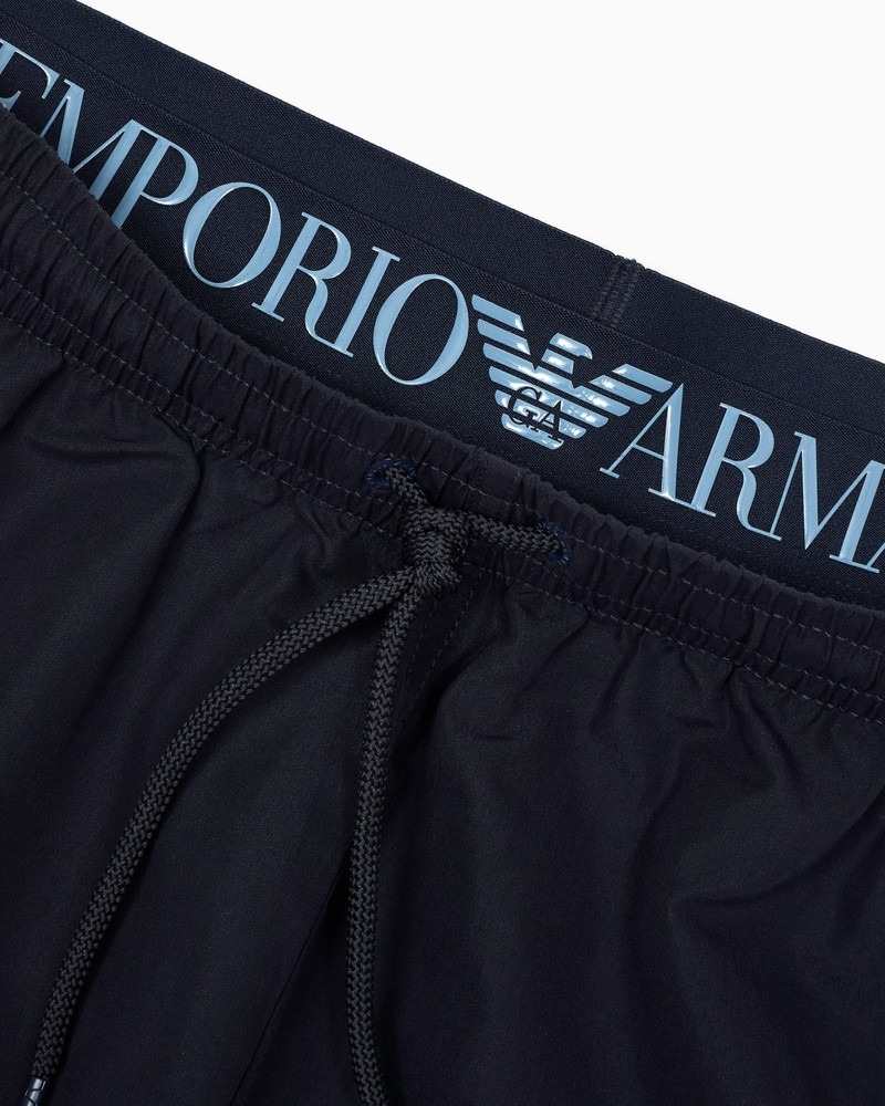 EMPORIO ARMANI ASV LOGOBAND RECYCLED FABRIC SWIM SHORTS outlook