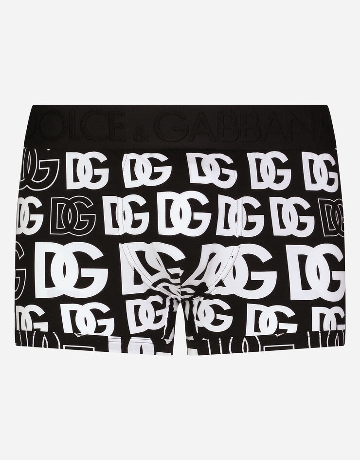 Two-way stretch jersey boxer shorts with DG logo - 1