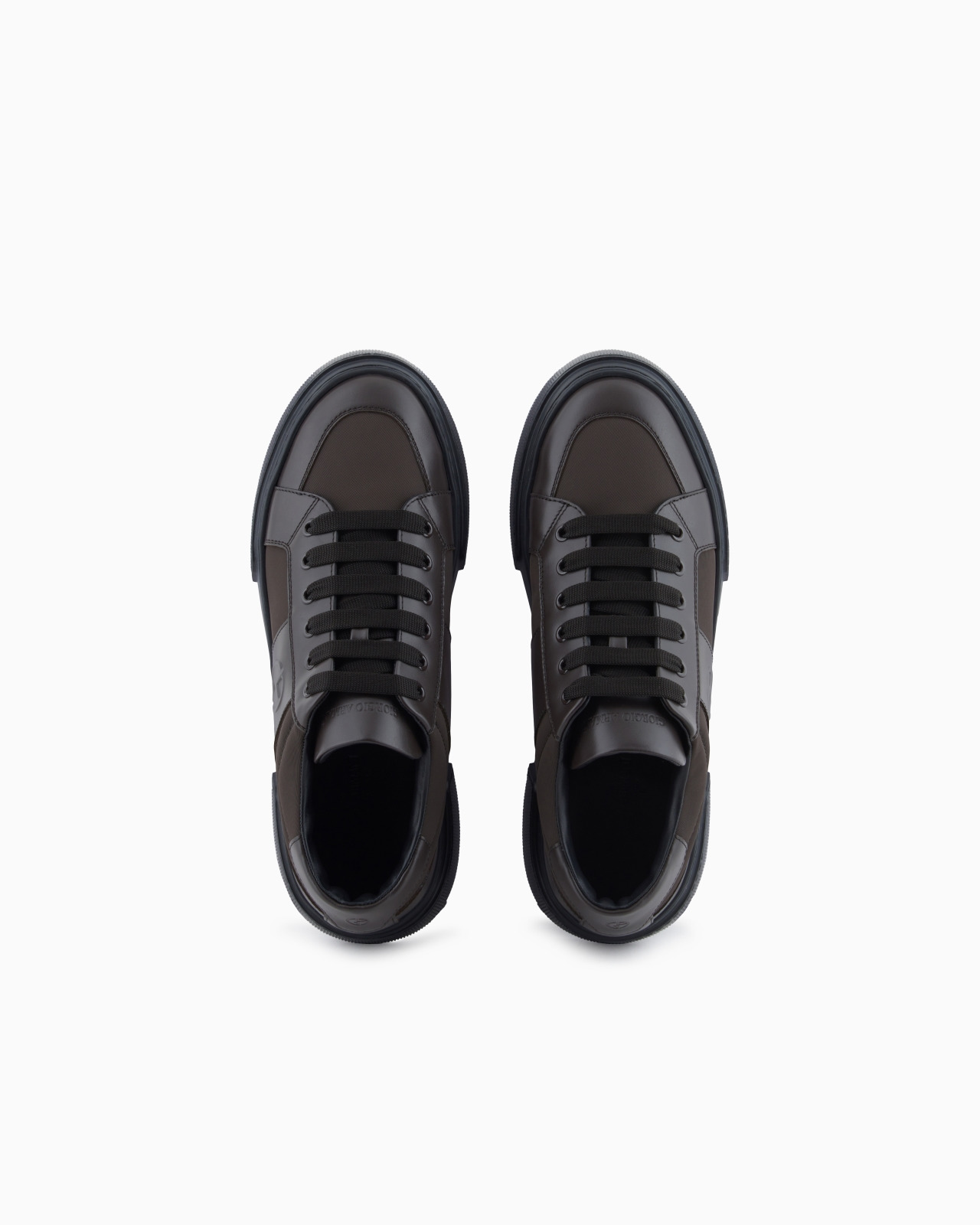LEATHER AND FABRIC SNEAKERS - 3