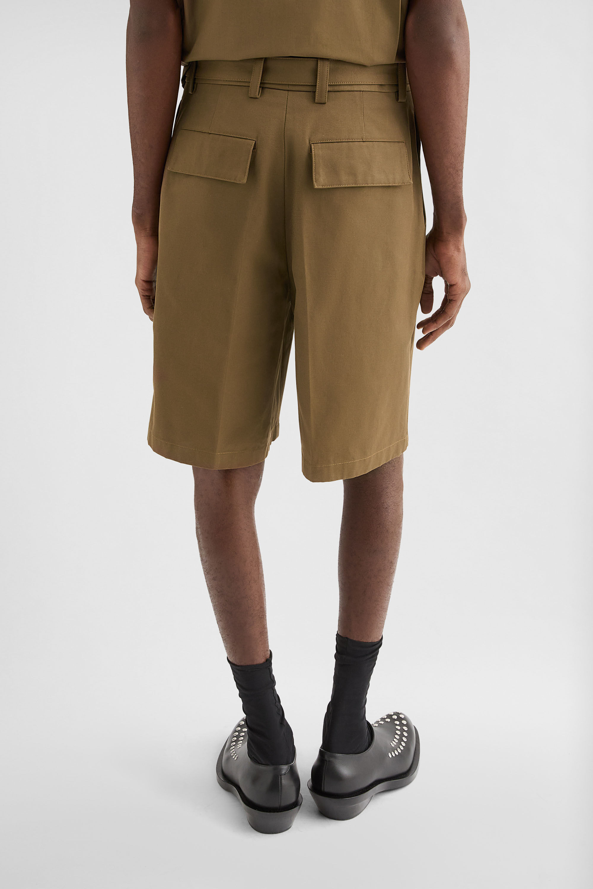 Cotton Belted Shorts - 7