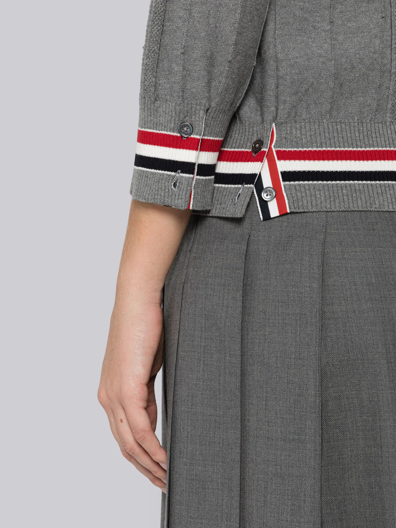 High Twist Cotton Cricket Stripe Polo Cardigan 6