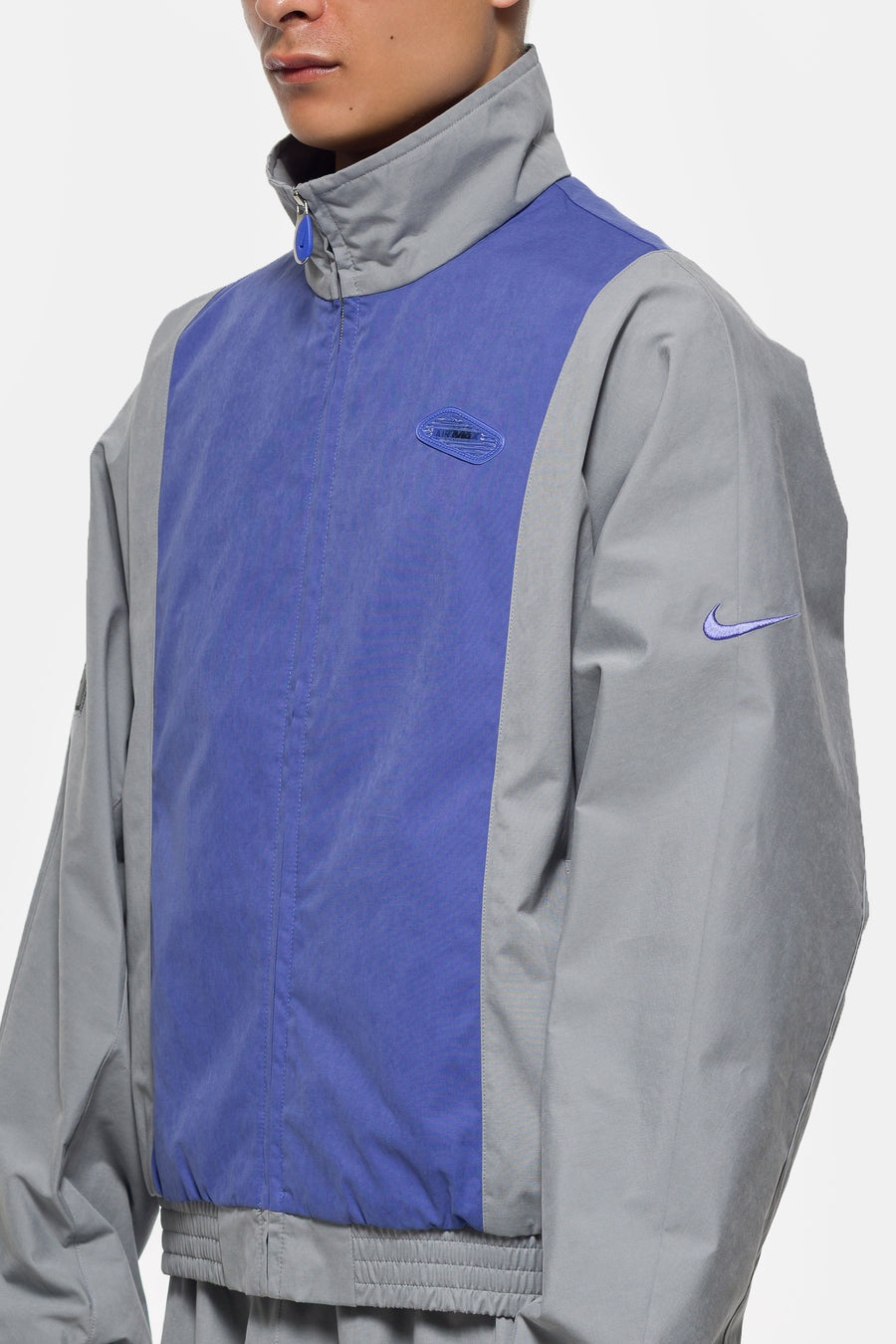 Patta Track Jacket in Particle Grey/Sapphire - 4
