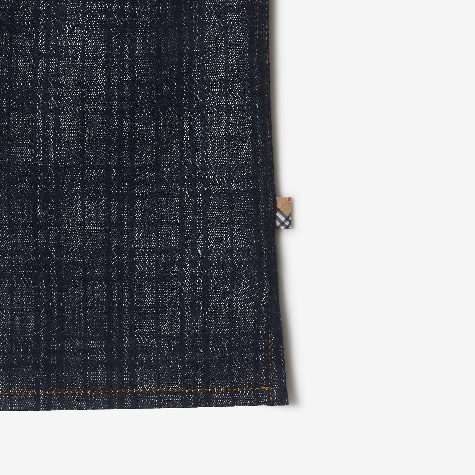 Relaxed Fit Check Denim Shirt - 5