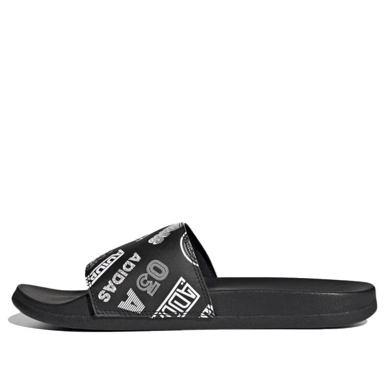adidas Adilette Comfort Slide 'All Over Logos - Black' FZ1750 - 1