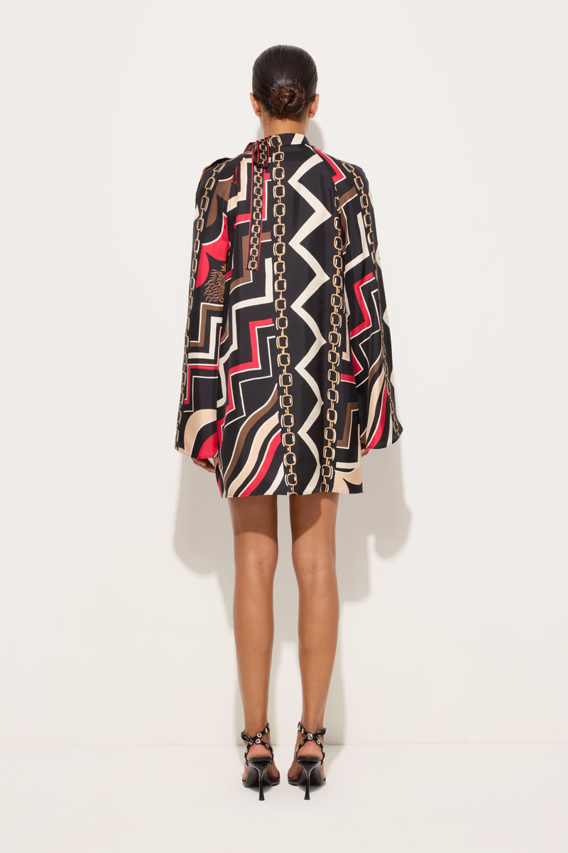 ISTRICE PRINT SILK TWILL DRESS 4
